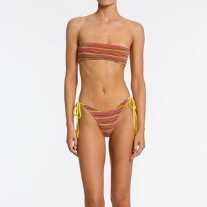 triangl swimwear Yellow Multi Stripe Tie-Side Bikini